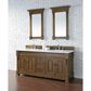 James Martin Vanities Brookfield 72" Double Bathroom Vanity in Country Oak with 3 cm White Zeus Quartz Top and Rectangular Sinks, , large