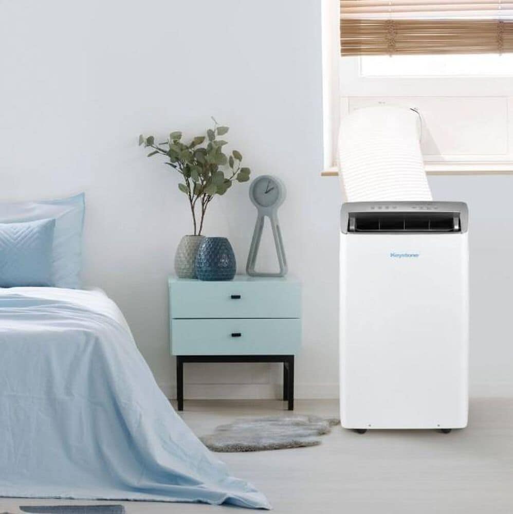 Keystone 12000 BTU Portable Air Conditioner with Remote Control in White, , large