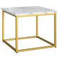 Golden Wave Furniture Driscoll End Table in Gray, White and Gold, , large