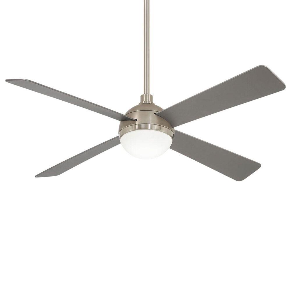 Minka-Aire Orb 54" Ceiling Fan with LED Light in Brushed Steel and Brushed Nickel, , large