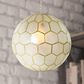 Creative Coop Simone 12" Pendant with Pearly White Shade in Antique Gold, , large