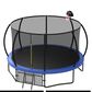 HOMLUX 12" Outdoor Trampoline with Basketball Hoop in Blue, , large
