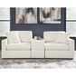 Ashley Modmax 3-Piece Stationary Loveseat with Storage Console in Oyster, , large