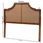 Baxton Studio Risha Queen Panel Headboard in Ash Walnut, , large