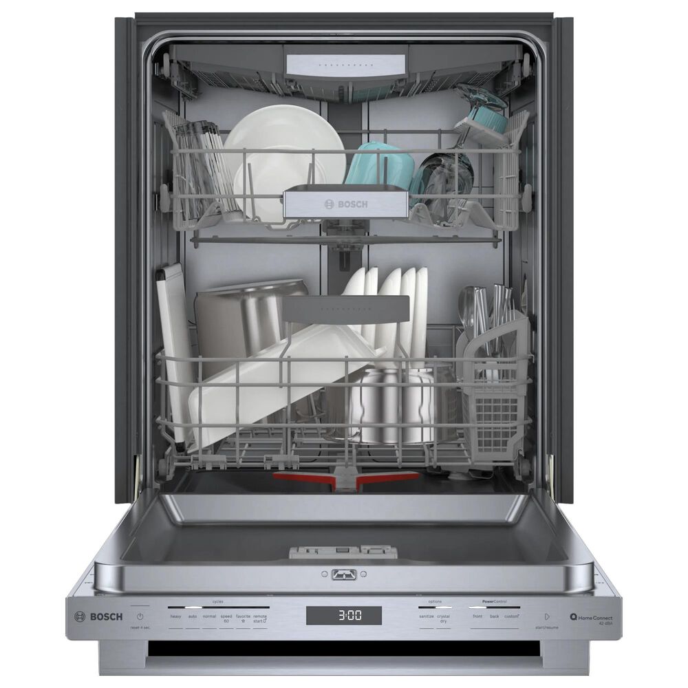 Bosch 2-Piece Kitchen Package with 20.8 Cu. Ft. 3-Door French Door Refrigerator and Bar Handle Dishwasher in Stainless Steel, , large