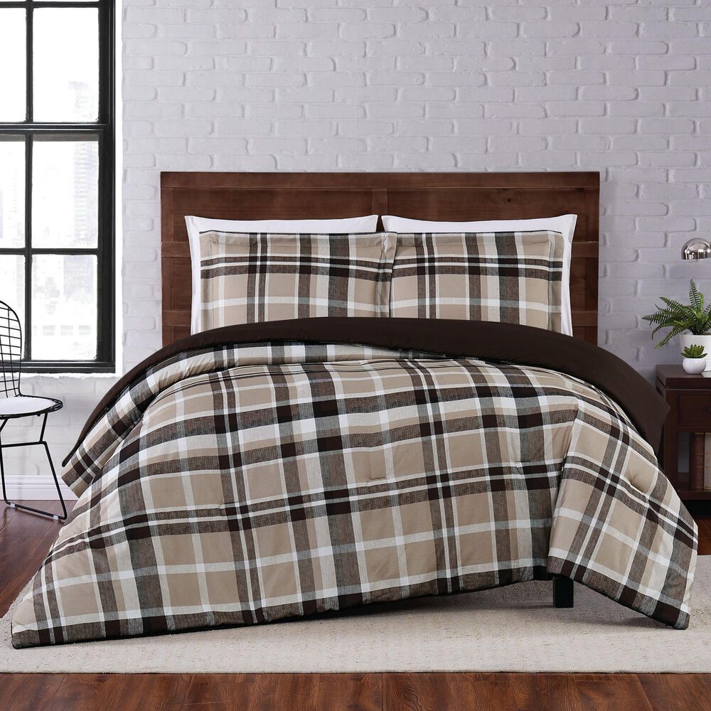 Pem America Truly Soft Paulette 3-Piece Full/Queen Comforter Set in Taupe, , large