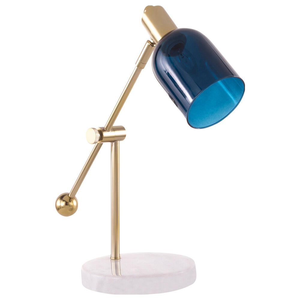 Lumisource Marcel Table Lamp in Blue and Gold, , large