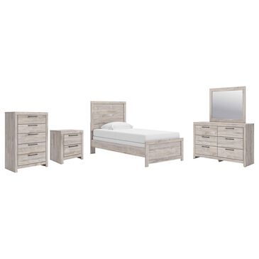Ashley Broachmyn 5 Piece Twin Panel Bedroom Set in Light Gray, , large