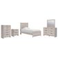 Ashley Broachmyn 5 Piece Twin Bedroom Set in Light Gray, , large