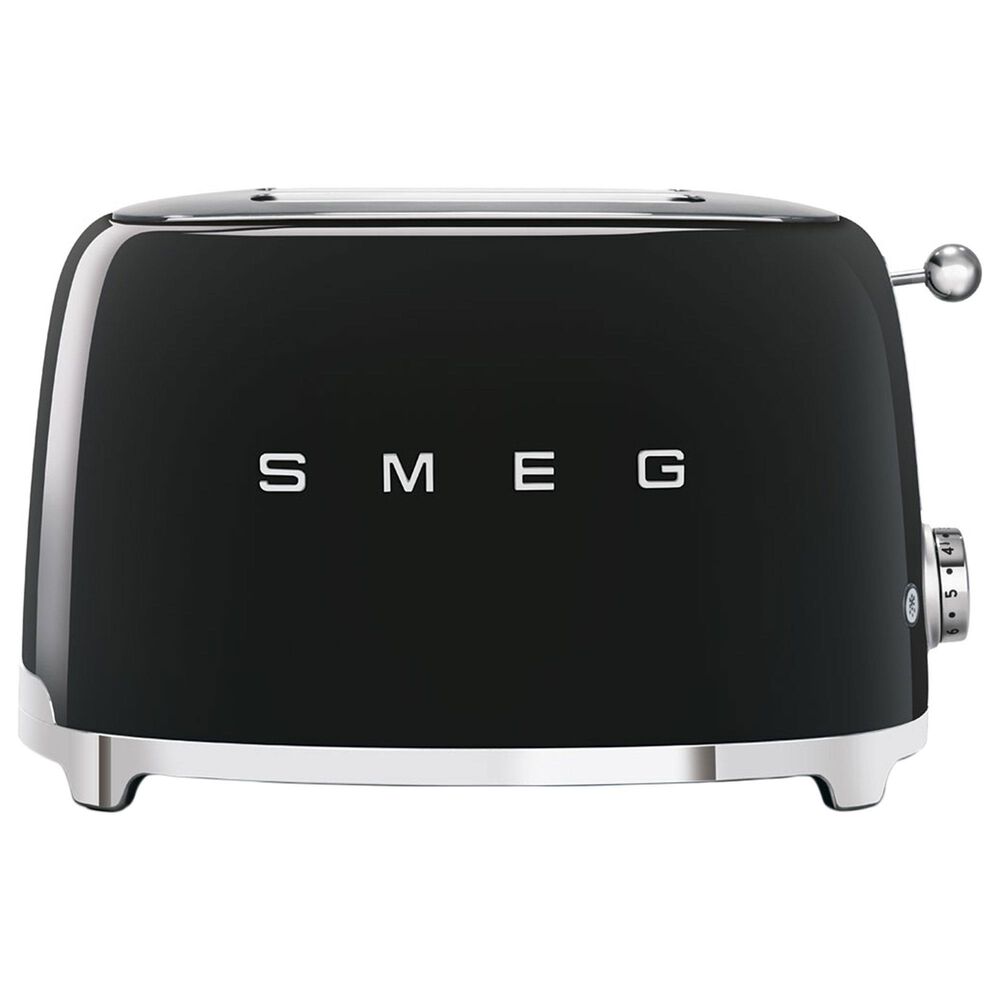 SMEG 2-Slice Retro Style Toaster in Black and Stainless Steel, , large