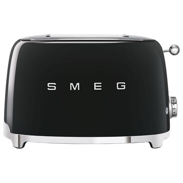SMEG 2-Slice Retro Style Toaster in Black and Stainless Steel, , large