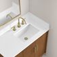 37B Mertola 36" Single Bathroom Vanity Cabinet in Dark Maplewood with White Composite Stone Top and Backsplash, , large