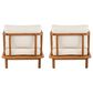 Hearth and Haven Canape Outdoor Club Chair with Curved Arms and Cushions in Cream (Set of 2), , large