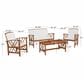 Linon Home Decor Jubil 4-Piece Outdoor Conversation Set in Brown, , large
