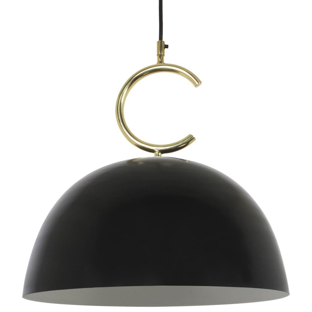 Tov Furniture Chic Wide Pendant in Black and Brass, , large