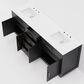Lexora Home Abbey 80" Double Bathroom Vanity in Black Oak with 2 cm White Cultured Marble Top and Rectangular Sinks, , large