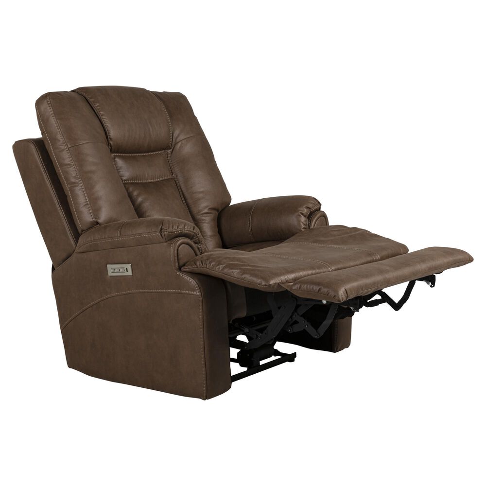 Flexsteel Marley Big and Tall Power Headrest and Lumbar Recliner in Tan