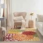 Nourison Aloha Tropical 5"3" x 7"5" Red and Multicolor Indoor/Outdoor Area Rug, , large