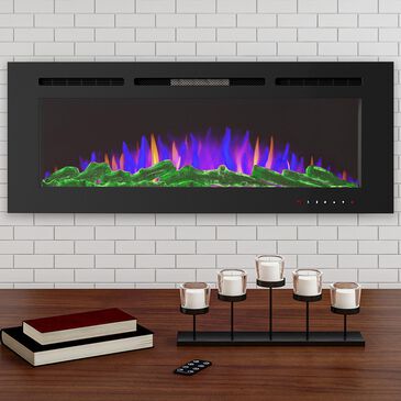Timberlake Hastings Home 60" Electric Fireplace Wall Mount in Black, , large