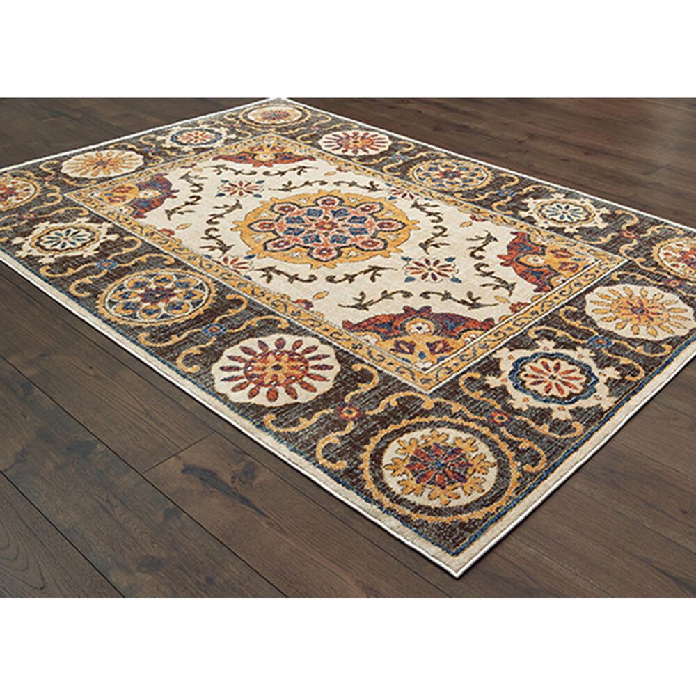 Oriental Weavers Pandora 4929X 9&#39;10&quot; x 12&#39;10&quot; Ivory and Brown Area Rug, , large