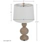 Timberlake 27" Table Lamp with USB Charging Ports and LED Bulbs in Whitewash (Set of 2), , large