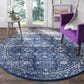 Safavieh Evoke EVK270A-5R 5"1" Round Navy/Ivory Area Rug, , large