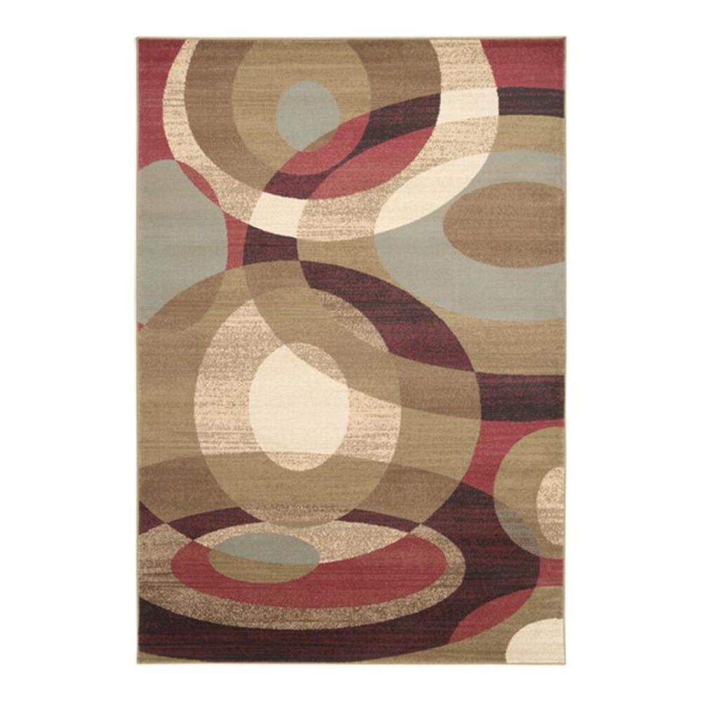 Surya Riley RLY-5007 2" x 3"3" Red/Brown/Camel Scatter Rug, , large