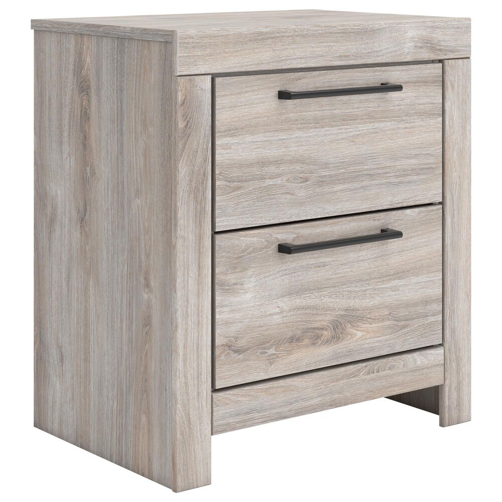 Ashley Broachmyn Queen Bed with Two Nightstands in Light Gray, , large