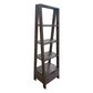 Santa Fe Rustic Open Stair Bookcase in Grey, , large