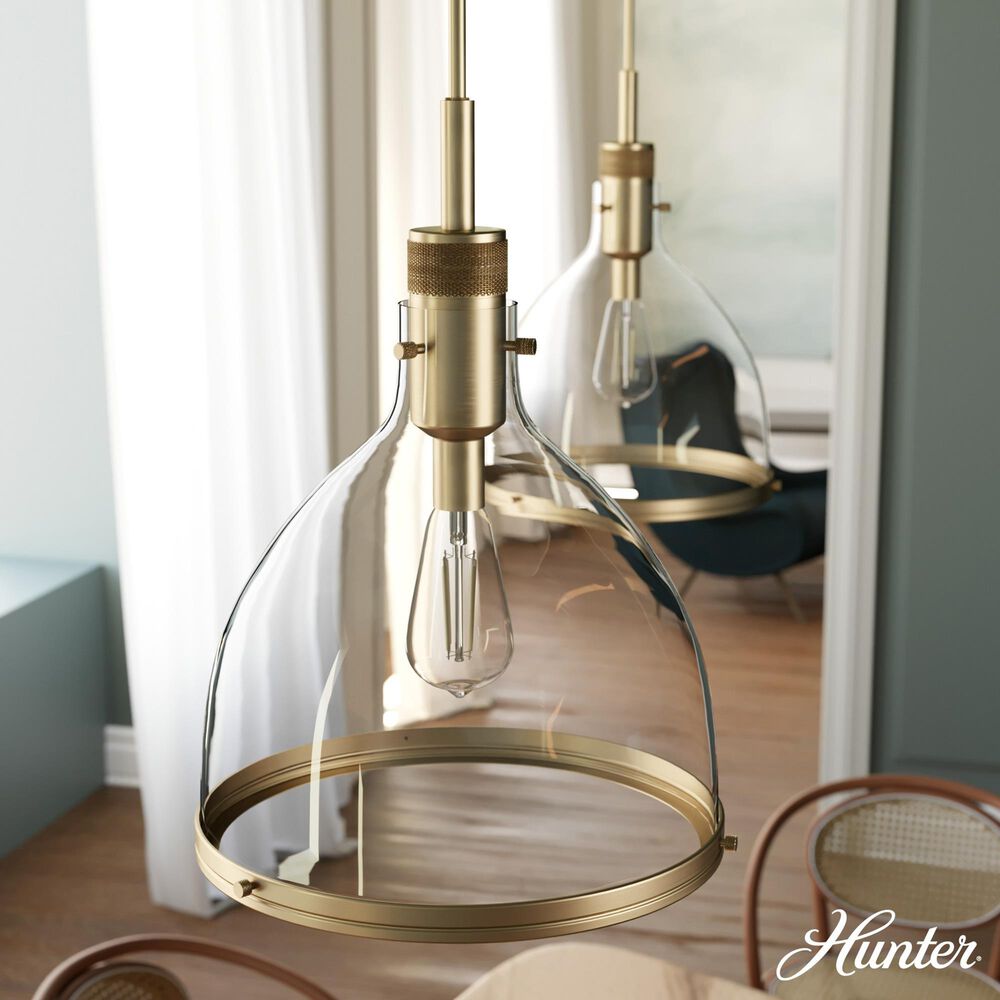 Hunter Van Nuys 16&quot; 1-Light Pendant in Alturas Gold, , large