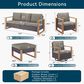 Sunwell Garden 7-Piece Patio Conversation Set in Gray, , large