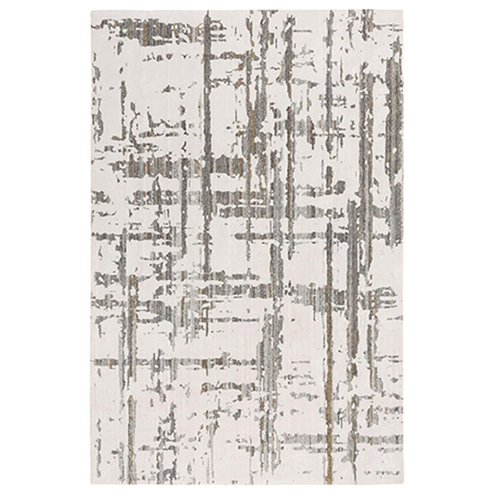 RIZZY Ankara Neutral 9" x 12" Area Rug, , large