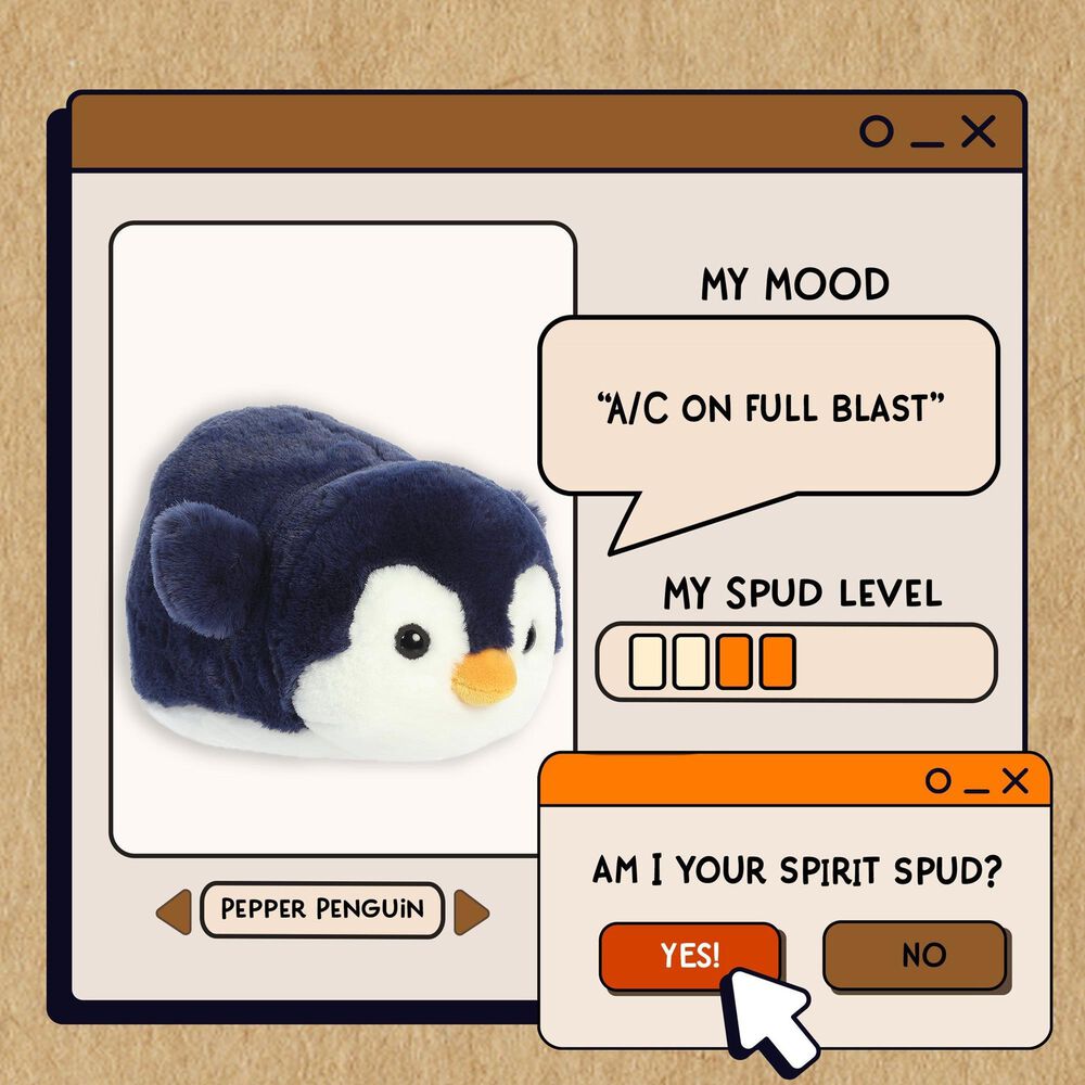 Aurora Spudsters 11" Pepper Penguin Plush, , large