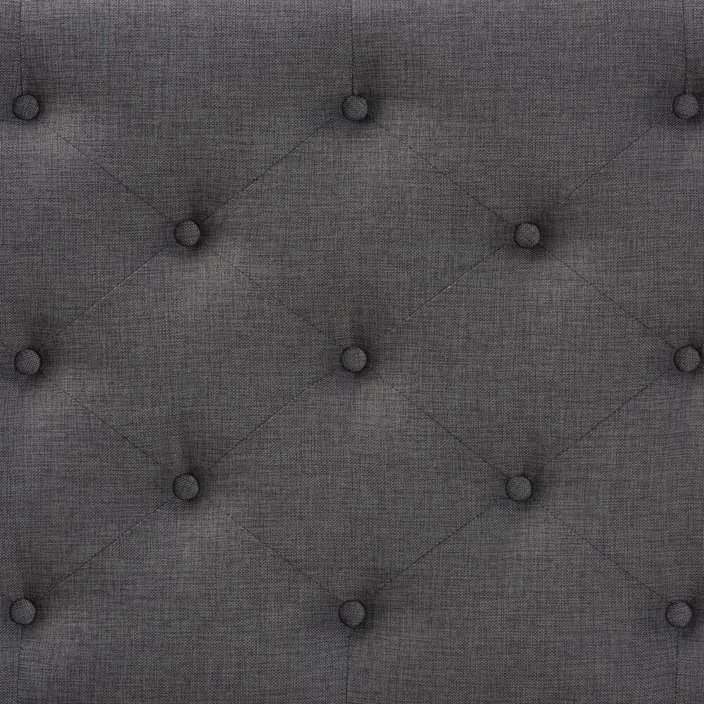 Baxton Studio Viviana Full Upholstered Headboard in Grey, , large