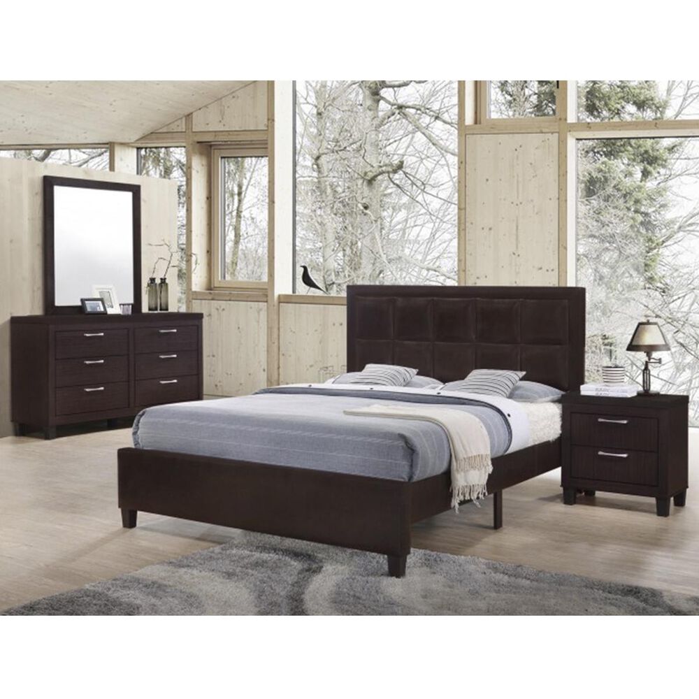 Titanic Furniture Bedroom 4 Piece Queen Bedroom Set in Walnut, , large