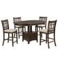 Crown Mark Hartwell 5-Piece Counter Height Dining Set in Dark Brown, , large
