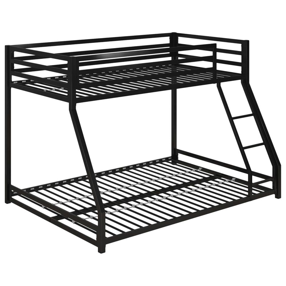 DHP Mabel Twin over Full Metal Bunk Bed in Black, , large