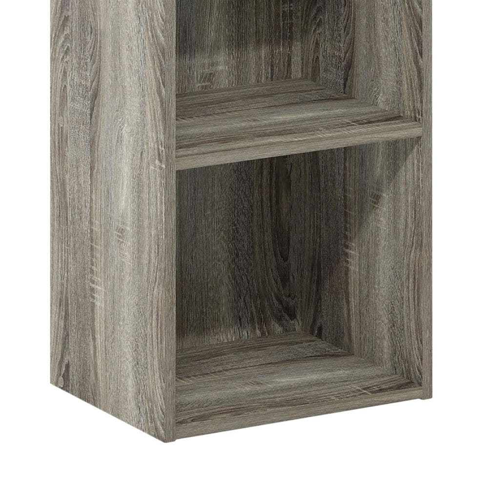 HOMLUX 2-Tier Open Shelf Bookcase in French Oak, , large
