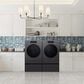 LG 5.8 Cu. Ft. Smart Front Load Washer and 9 Cu. Ft. Smart Electric Gas Laundry Pair in Brushed Black Steel, , large