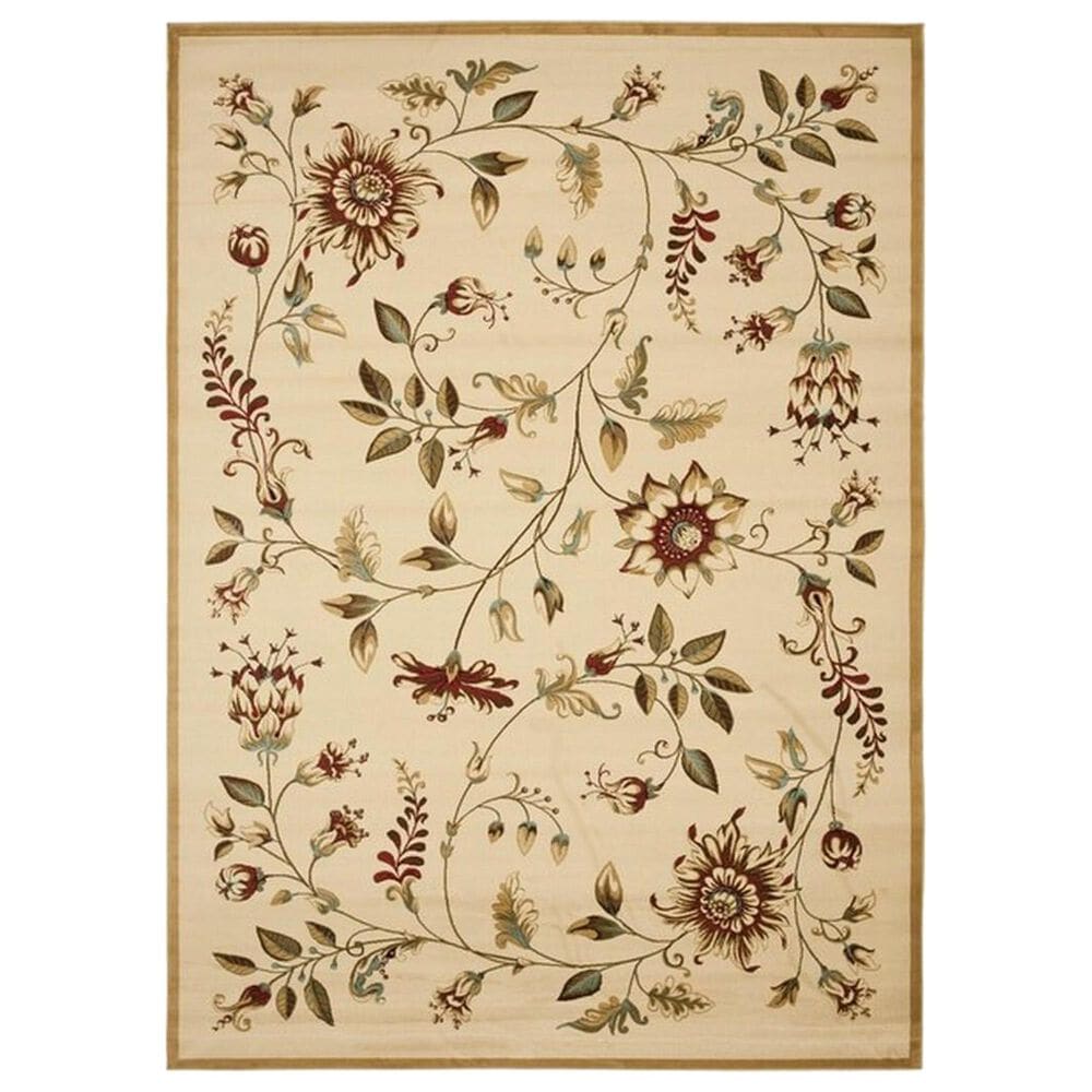 Safavieh Lyndhurst 8"9" x 12" Ivory and Multicolor Area Rug, , large