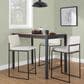 Lumisource Fuji High Back Counter Stool with Beige Fabric Cushion in Black (Set of 2), , large