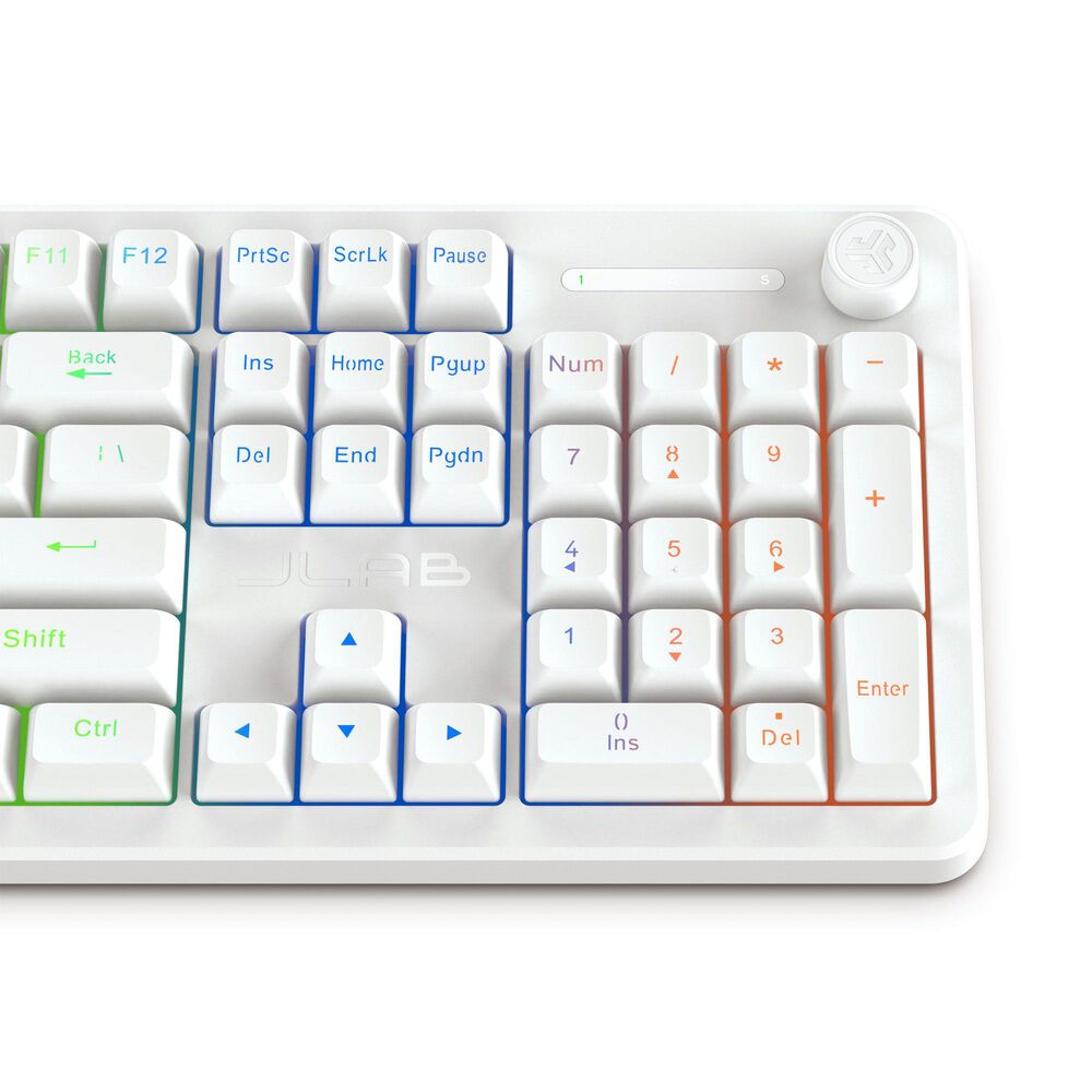 JLab Nightfall Wired Keyboard in White, , large