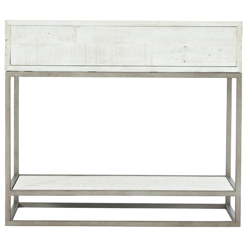 Bernhardt Highland Park Alvar Nightstand in Brushed White and Glazed Silver, , large