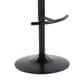 LumiSource Toriano Swivel Adjustable Bar Stool with Grey Faux Leather Upholstery in Black (Set of 2), , large
