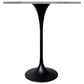 Leisuremod Verve 36" Round Bar Height Dining Table with Sintered Stone Top in Black and White - Table Only, , large