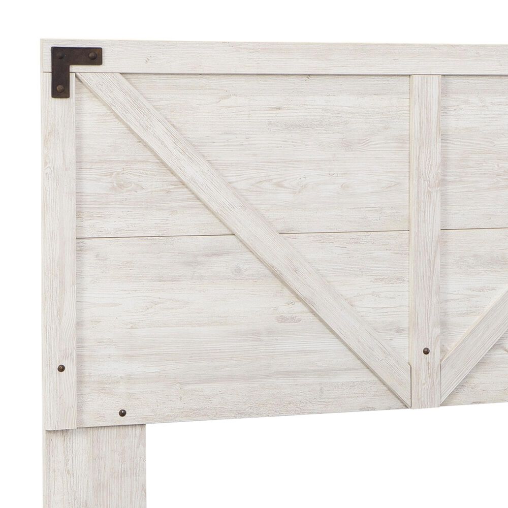 Ashley Shawburn Queen Panel Platform Bed in White/Dark Charcoal, , large