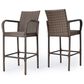 Hearth and Haven Littleton Outdoor Bar Stool in Brown and Mocha (Set of 2), , large