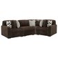 Ashley Midnight-Madness 4-Piece Reversible Sectional in Chocolate, , large