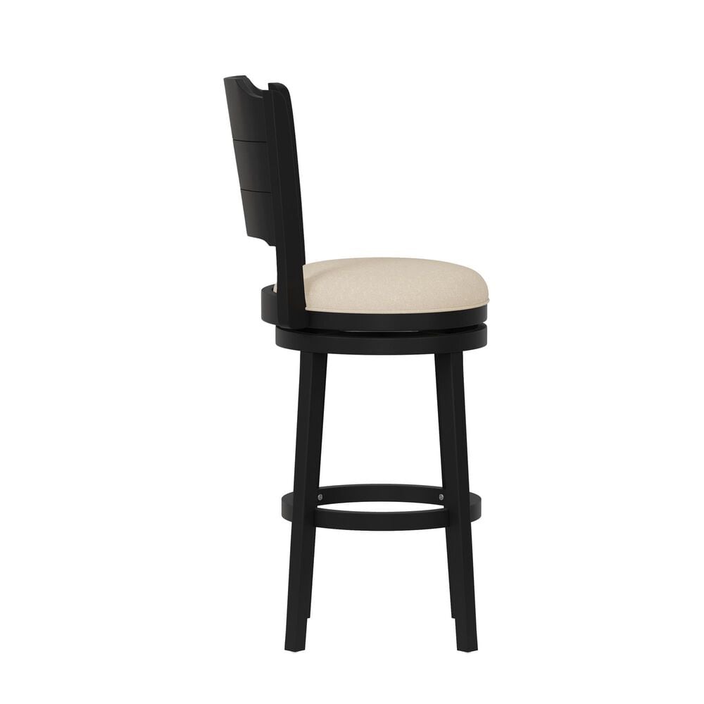 The Monday Company Clarion Swivel Bar Height Stool in Black and Greige, , large