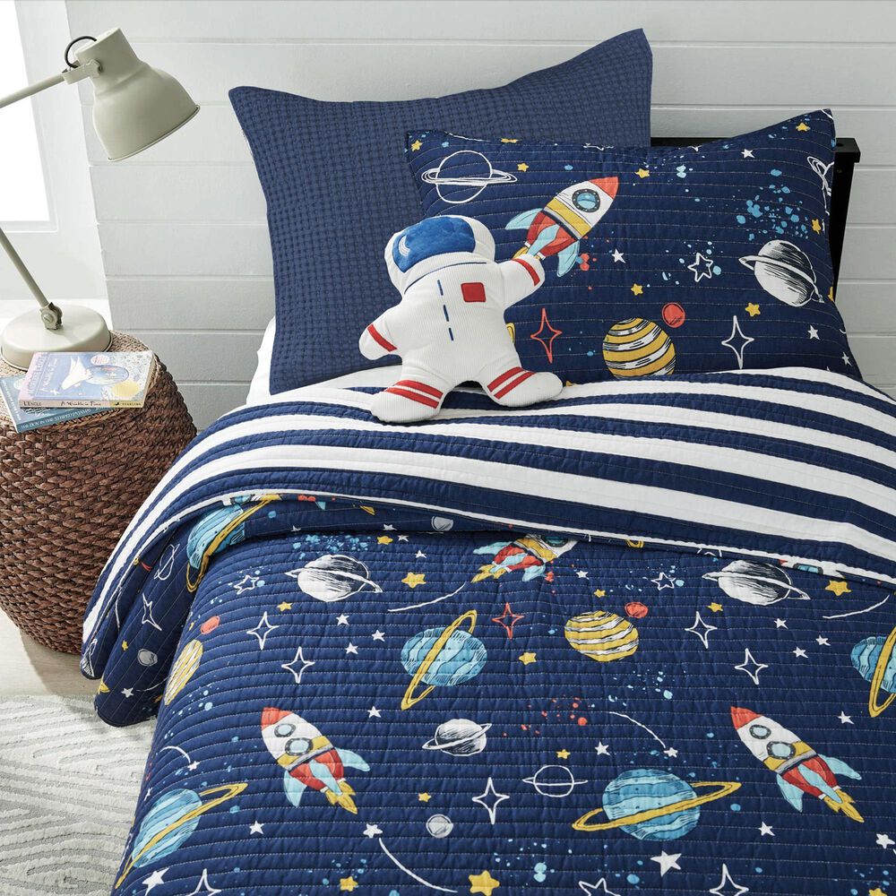 Levtex Galaxy 3-Piece Full/Queen Quilt Set in Navy, , large
